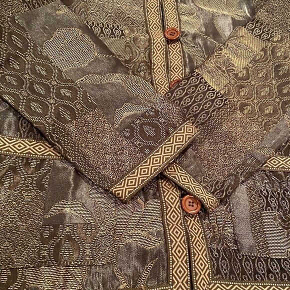 Tudor Court Tapestry Blazer Jacket Size Medium Classic Blazer Dressy - Picture 12 of 15